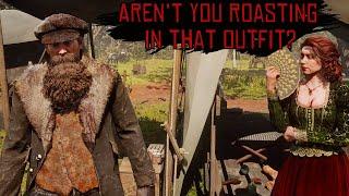 The Gang's Reaction to Arthur Wearing Winter Clothes in Hot Weather | RDR2