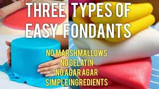 best ever homemade fondant / no marshmallows /no  gelatin #nomarshmallowfondant #nogelatine