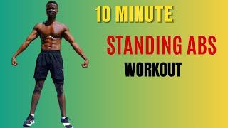 15 minute standing abs exercise to reduce belly fat with  no equipment #karebfitness