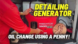 Predator 3500 Inverter Generator Oil Change Using A Penny - Detailing Beyond Limits