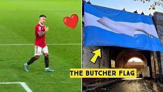 ️ Lisandro Martinez Emotional Reaction as Man United Fans Chant 'Argentina' with The Butcher Flag