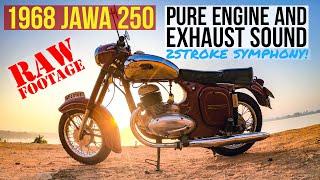 Riding Jawa 250  - RAW Exhaust & Engine Sound only! 