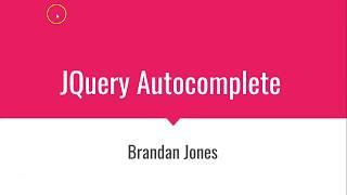 Create Dynamic Autocomplete with JQuery and Spring Boot