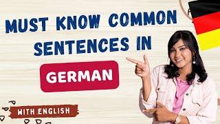 Must Know Common German Sentences with English | German for beginners #sätze #lernendeutsch