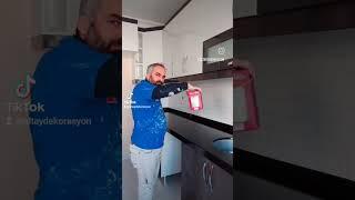 Bianca Stella ile tezgah boyamak bu kadar kolay denemeyiniz var mı  #altaydekorasyon #biancastella