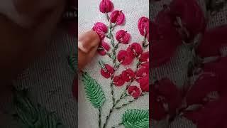 Hand embroidery stitches for beginners#shorts #viral