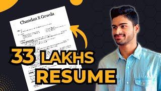 33 Lakhs Placement ಮಾಡಿಕೊಟ್ಟ Resume Disclosed | Tips & Success Strategies | ಕನ್ನಡದಲ್ಲಿ  