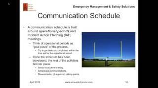 Improving Disaster and Crisis Management: Why Have a Communication Schedule and How to Build It