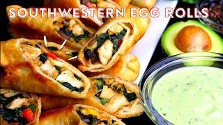 Southwestern Egg Rolls - Chili's copycat Southwestern Egg rolls (Plus Avocado Dip)