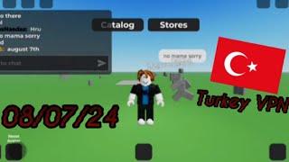 Using Turkey VPN to play ROBLOX.