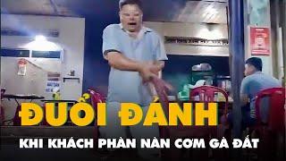 Khách nói giá cơm gà đắt, bị chủ quán cơm ở Bình Định cầm ghế đánh tới tấp