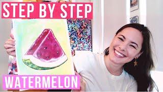 Easy Acrylic Painting Tutorial | Watermelon