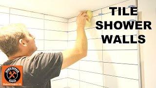 How to Tile a Shower Wall...Stacked Subway Tile Tips -- by Home Repair Tutor