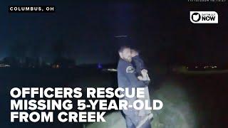 POLICE SAVE ON CAMERA: Officers save missing 5-year-old with autism from creek during routine patrol