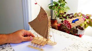 DIY Miniature Moana Boat with Matchsticks | Crafting Tutorial