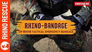 Rhino Rescue CR-BD01B Emergency Bandage: Stop Massive Bleeding in Seconds(4/6/8in）