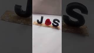 DIY Resin Name Stand With Heart️