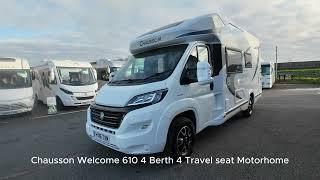 Chausson Welcome 610 4 Berth 4 Travel seat Motorhome