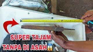 Bahan Sederhana Dari Kikir Cap Mata Dibuat Golok Sembelih Sudah Sangat Tajam Walaupun Belum Di Asah