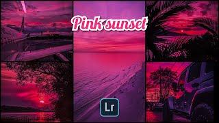 Pink Sunset Preset | Lightroom Mobile Free Presets | Free DNG File