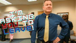 Tyrant public servant CHANGES his attitude after a phone call to the Police! South Lake Schools!