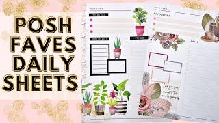 PLAN WITH ME | POSH FAVES DAILY SHEETS | THE HAPPY PLANNER