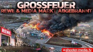   GROSSFEUER -  MEDIA MARKT im EINKAUFSZENTRUM in VOLLBRAND   | Großalarm + Großeinsatz