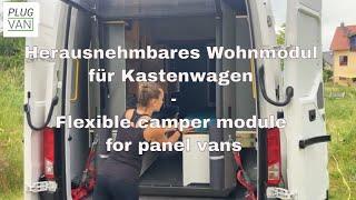 Flexibler Fahrzeugausbau zum Camper-Van - PlugVan Mahi Mahi – Vanlife with a flexible camping module