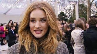 Rosie Huntington-Whiteley, Kate Bosworth, Anna Wintour Review Burberry Prorsum Fall 2012 | FashionTV