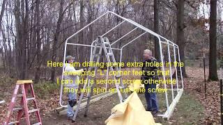 How do I build a HF 10 X 17 portable garage-SHOWS TARP INSTALL