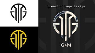 GM Logo Design in Pixellab | Two Letter Logo Design | Atulzalaedits