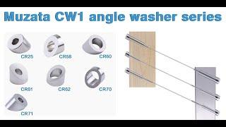 Muzata angle washer series for stair cable railing