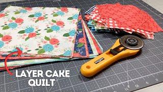 One Layer Cake + Two Fabrics = an Eye-Catching Quilt