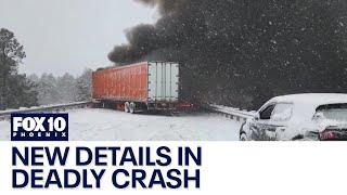 Two identified in deadly snowy pile-up crash near Williams | FOX 10 Phoenix