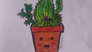 How to Draw Cactus Easy and Cute