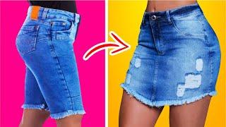 ESTILO COM HACKS FEMININOS!14 IDEIAS DIY INTELIGENTES COM CALÇA JEANS How-to | IDER ALVES