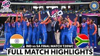 India vs South Africa ICC T20 World Cup 2024 Final Match Highlights | IND vs SA Highlights