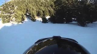 JOE SLED HITS TREE SNOWMOBILING