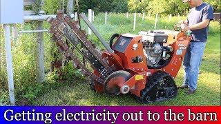 Trenching in Underground Electric Service to the Bank Barn