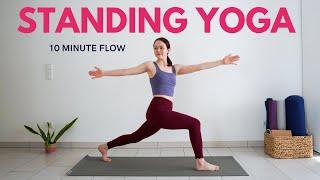 10 min STANDING YOGA FLOW | Yoga without mat | Yoga with Uliana