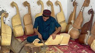 Amazing skills Of Woodturning : Crafting Tradition woodworking | How To Make Wooden Rabab