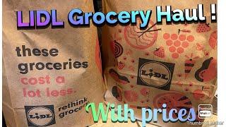 Small LIDL Grocery Haul  with prices