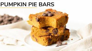 PUMPKIN PIE BARS | healthy recipe