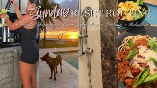 Sunday Reset Routine | Weekly Planning + Cleaning + Green Juice,  Dinner + MORE! | MELANIQUE BABB