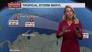 Tropical Storm Beryl forms in the Atlantic