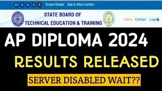 ap diploma C16, C20, C23 2024 results released| apsbtet diploma results server disabled|