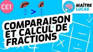 Comparaison et calcul de fractions CE1 - CE2 - Cycle 2 - Maths - Mathématiques