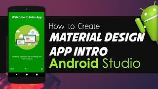 Android Studio Tutorial - How to Create App Intro | Material Design App Intro