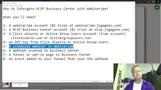 Course Income Secrets - #443 How to Integrate MLSP Business Center with Webinarjam?