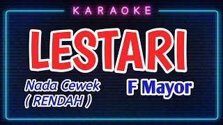 Lestari - Wahyu F Giri (KARAOKE) nada cewek versi Rendah